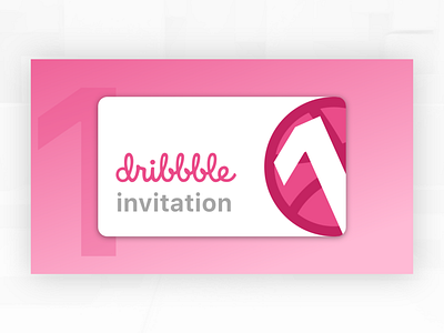 Dribbble Invite! 1 invite branding design dribbble dribbble best shot follow illustration invite ui ux design