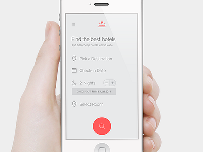 Search Screen app booking design hotel interface ios7 ios8 iphone search travel ui user