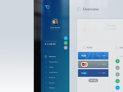 Dashboard / Overview dashboard design finance interface payment ui user web