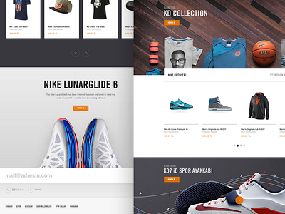 Nike Landing Page design interface landing nike page store ui user