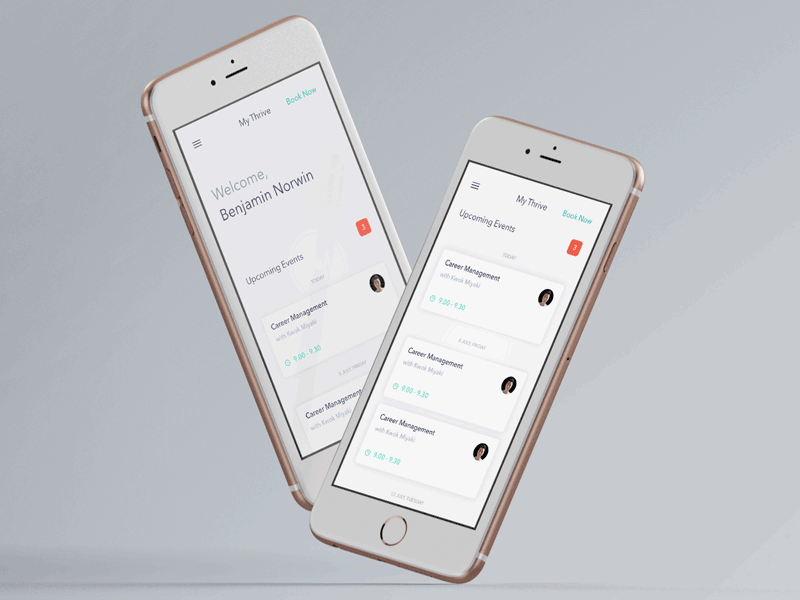 Thrive - Home Screen app application design interface ios mobile thrive ui