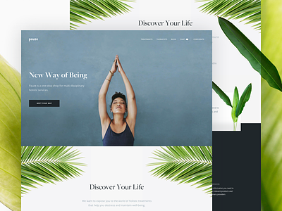 Pauze - Homepage design health interface ui web