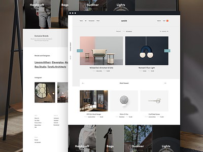 Sanvark Homepage commerce design furniture interface landing simple ui user web webdesign