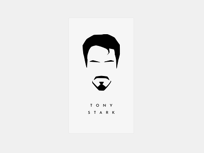 TONY STARK illustration avangers graphic design illustration iron man marvel studios minimal redesign concept tony stark trendy vector vector art