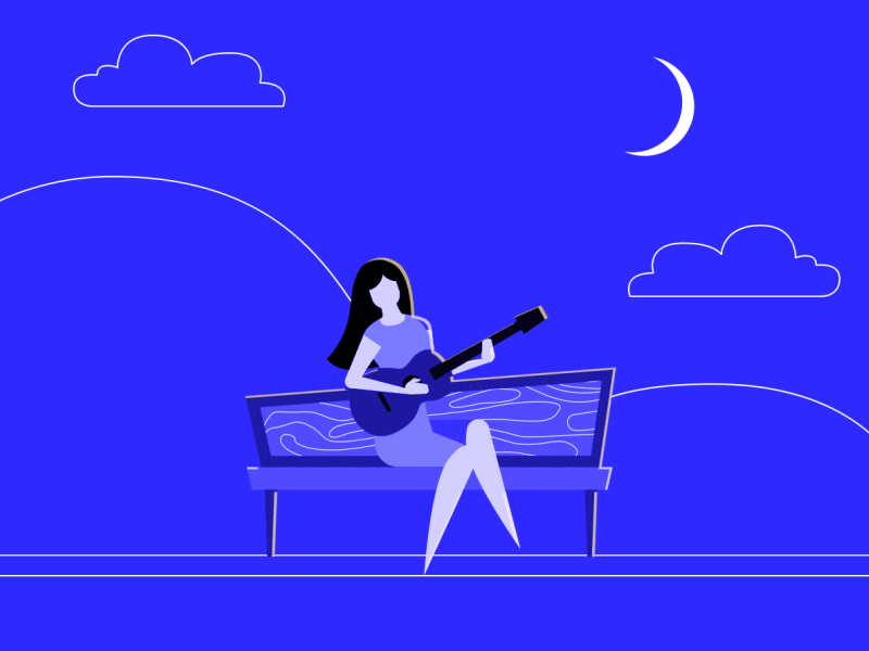Music From Dusk Till Dawn animation characterdesign dawn design duik dusk guitar motion motiondesign motionlovers music