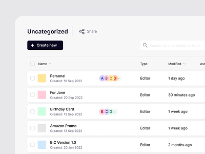 New File Page for Copysmith design product ui ux web