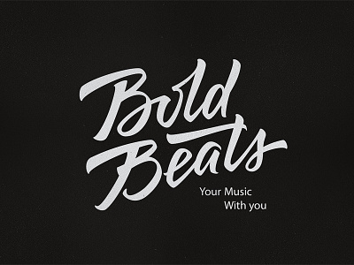 Bold Bits beats black bold design lettering logo logotype music typography