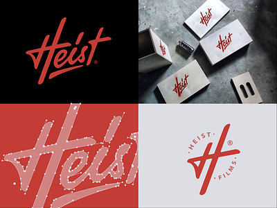 Branding for Heist Films brand brand design brand identity branding cinema film graphic design lettering logo logo mark logo type typography word mark