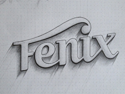 Fenix brand fenix logo logotype sketch typography