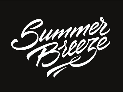 Summer Breeze black breeze calligraphy lettering summer t shirts