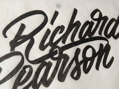Richard Pearson hand writing lettering logo logotype sketch typography