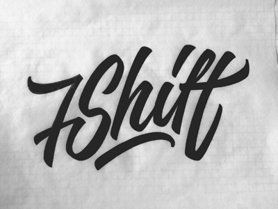 7Shift Sketch 7shift brand branding hand writing lettering logo logotype typography