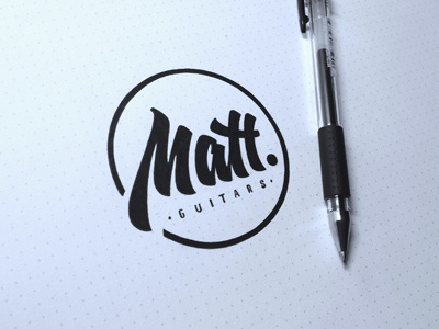 Matt Guitars design lettering logo logotype theme typography