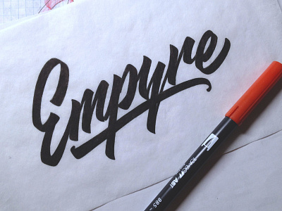 Empyre brand calligraphy hand writing lettering logo logotype