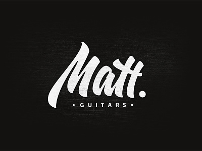 Matt Guitars black branding guitar hand writing lettering logo logotype matt sketch typography
