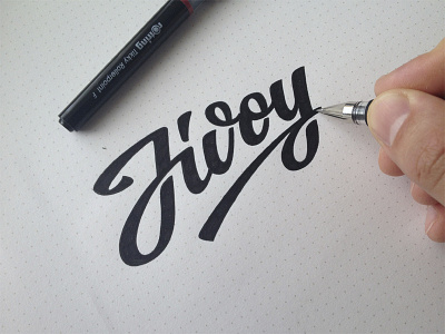 Jivoy(Live) brand branding calligraphy hand writing lettering logo logotype marker pencil sketch typography