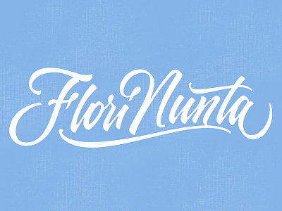 FloriNunta blue brand brush pen calligraphy design florinunta hand writing lettering logo logotype pen wedding
