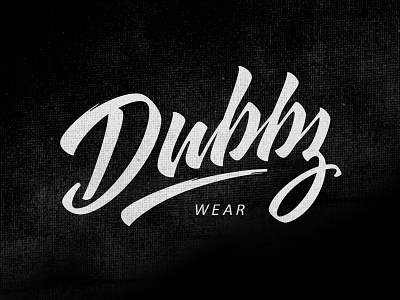 Dubbz Wear brand branding calligraphy design dubbz hand writing lettering logo logotype wear