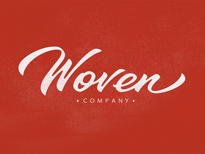 Woven hand writing lettering logo logotype red typography woven каллиграфия леттеринг