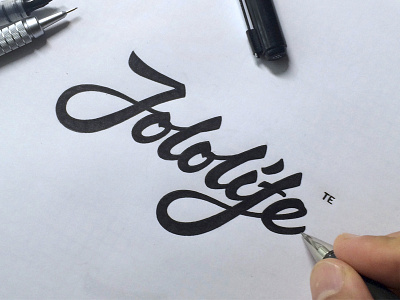 Jololife brand calligraphy hand writing jololife lettering logo logotype леттеринг логотип