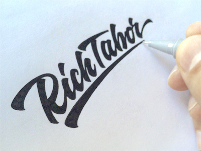 RichTabor brand calligraphy hand writing lettering logo logotype tutov леттеринг логотип нейминг