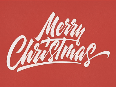 Merry Christmas brand calligraphy hand writing lettering logo logotypee