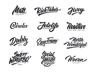 Logo Collection brand calligraphy hand writing lettering logo logotype