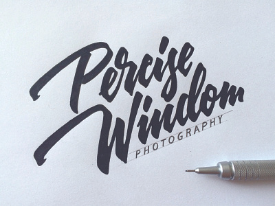 Percise Windom brand branding calligraphy hand writing lettering logo logotype photography sketch леттеринг логотип