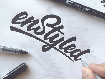 enStyled brand calligraphy hand writing lettering logo logotype typography леттеринг логотип
