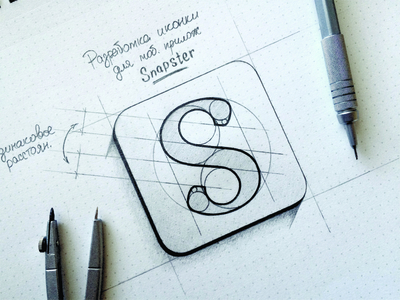 S for Snapster application brand hand writing icon lettering logo logotype snapster typography леттеринг логотип