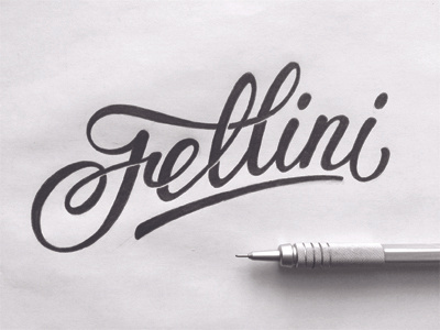 Fellini brand calligraphy hand writing identity lettering logo logotype type typography леттеринг логотип