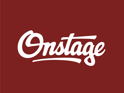 Onstage brand calligraphy hand writing identity lettering logo logotype type typography леттеринг логотип