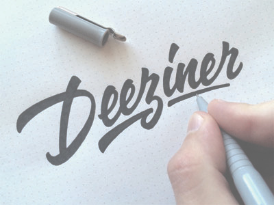 Deeziner brand calligraphy hand writing identity lettering logo logotype type typography леттеринг логотип
