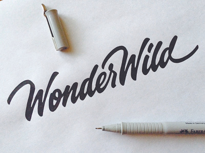 Wonder Wild brand calligraphy hand writing identity lettering logo logotype type typography леттеринг логотип