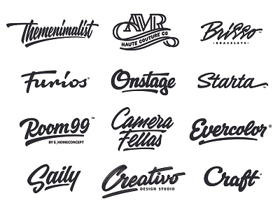Logo Collection brand hand-writing identity lettering logo logotype process type леттеринг логотип