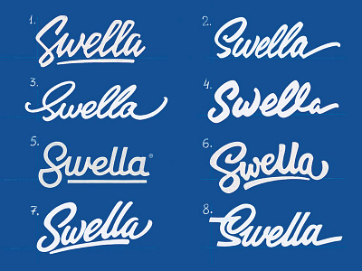 Swella brand branding calligraphy hand written lettering logo logotype process sketch type typography логотип