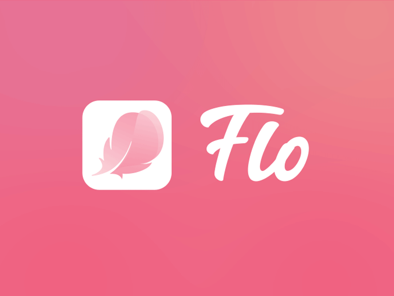 Flo app brand branding gif hand-written icon lettering logo logotype mobile type логотип