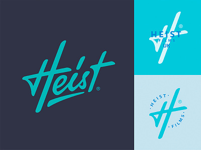 Heist Films brand branding calligraphy hand-written lettering logo logotype mark process type typography логотип