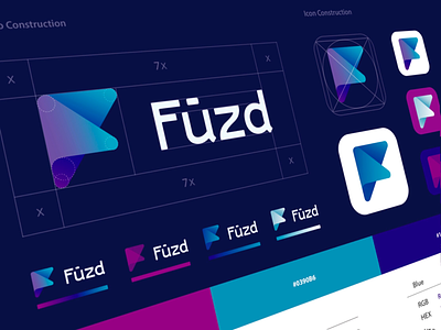 Fuzd Branding brand branding identity ios app logo logo mark logotype type typography wordmark