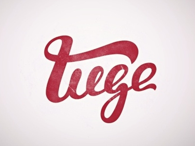 TuGe calligraphy design lettering logo red tuge typography