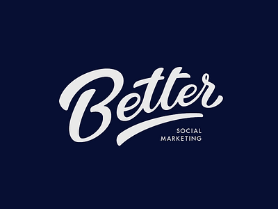 Better better blue brand calligraphy dark blue design lettering logo typography