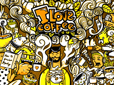 Coffee doodle illustration character coffee coffee cup doodle doodleart doodles illustration illustrations logodesign procreate procreate art