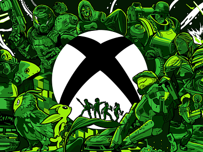 Doodle illustration for Xbox