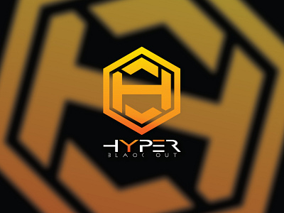 Hyper Black Out branding design flat game gaming logo graphic design icon illustration logo minimal typography vector