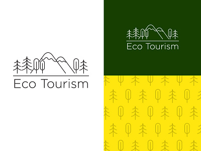 eco tourism logo eco forest logo mountain pattern tourism