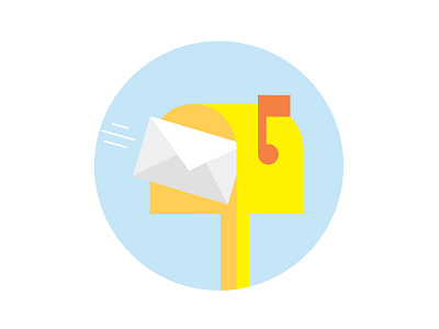mailbox circle envelope icon mailbox