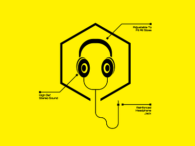 Headphone Diagram & Icon design diagram headphones icon iconography infographic logo schematic