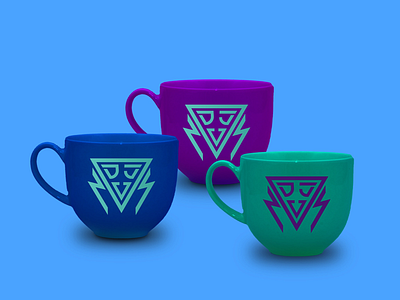 Coffee Mugs For DJ Valebat art branding coffee concept cup design graphic logo merch merchandise mug tea