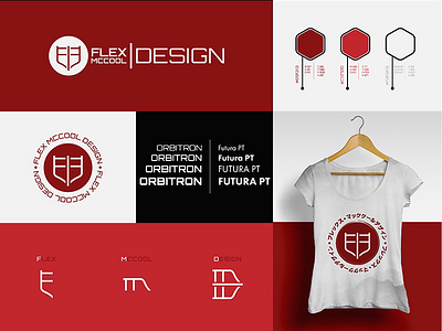 Flex McCool Design (Style Guide) brand branding crimson design example graphic logo logotype personal red reference resource