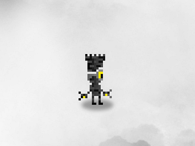 Magic Rook 8bit art automaton character concept design fantasy graphic pixel retro robot tower